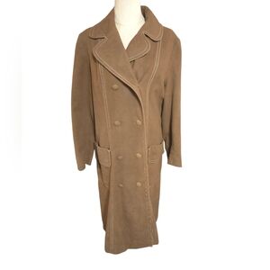 Debbi Robert Carmen's Vintage Faux Suede Double Breasted Midi Coat